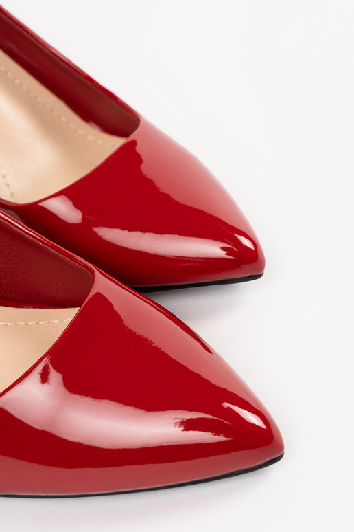 Červené kožené dámske lodičky Sergio...