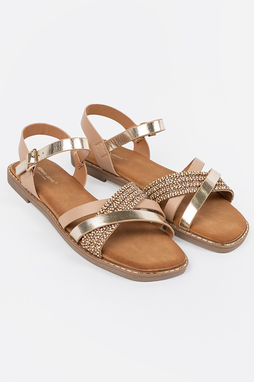 Biele dámske sandále na plochom... Biele dámske sandále na plochom...