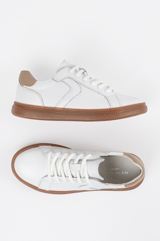 Biele kožené dámske tenisky Sergio Leone