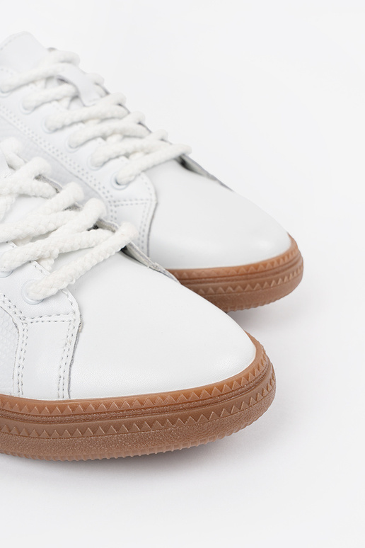 Biele kožené dámske tenisky Sergio Leone