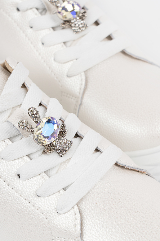 Biele-strieborné kožené športové... Biele-strieborné kožené športové...