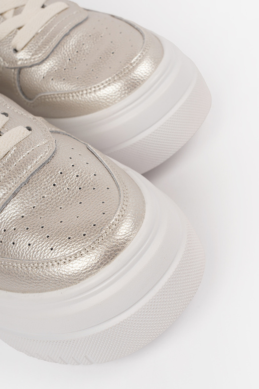 Zlaté kožené dámske tenisky s... Zlaté kožené dámske tenisky s...