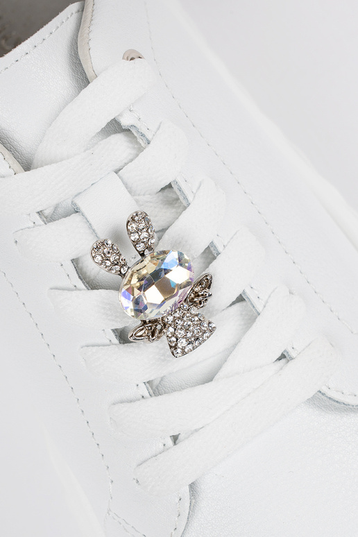 Biele kožené dámske tenisky s prackou... Biele kožené dámske tenisky s prackou...