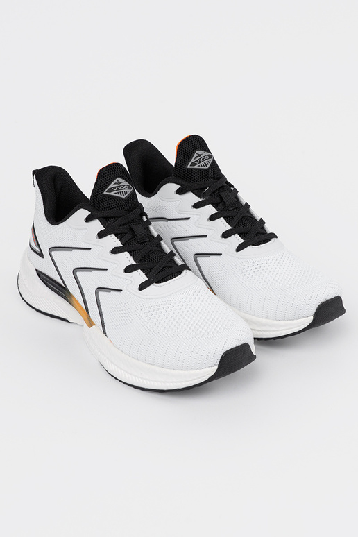 biely-čierna tenisky z pomarańczoInym...