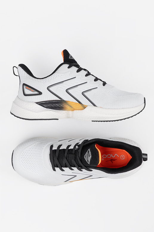 biely-čierna tenisky z pomarańczoInym...