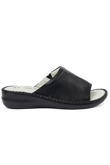 Dámske šľapky s koženými...