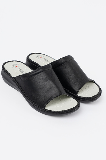 Dámske šľapky s koženými... 2