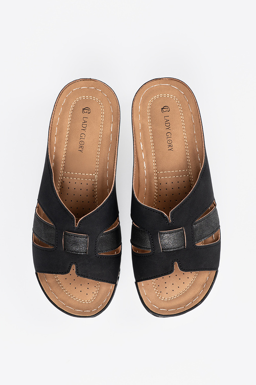 Dámske šľapky čiernej farby