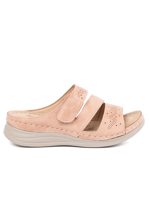 Šľapky na nízkej platforme ružovej farby Šľapky na nízkej platforme ružovej farby