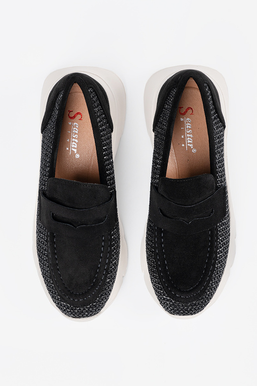 čierna topánky na hrubej podrážke čierna topánky na hrubej podrážke