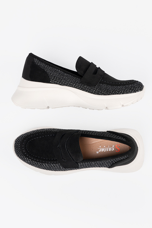 čierna topánky na hrubej podrážke čierna topánky na hrubej podrážke