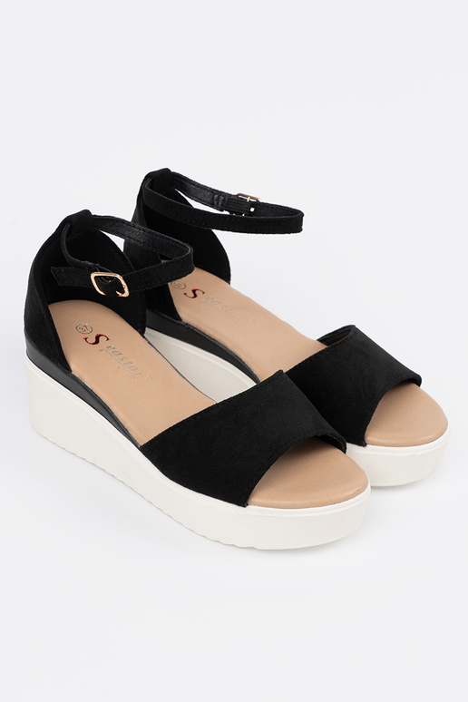 čierna sandále dámske na biela farbaj...