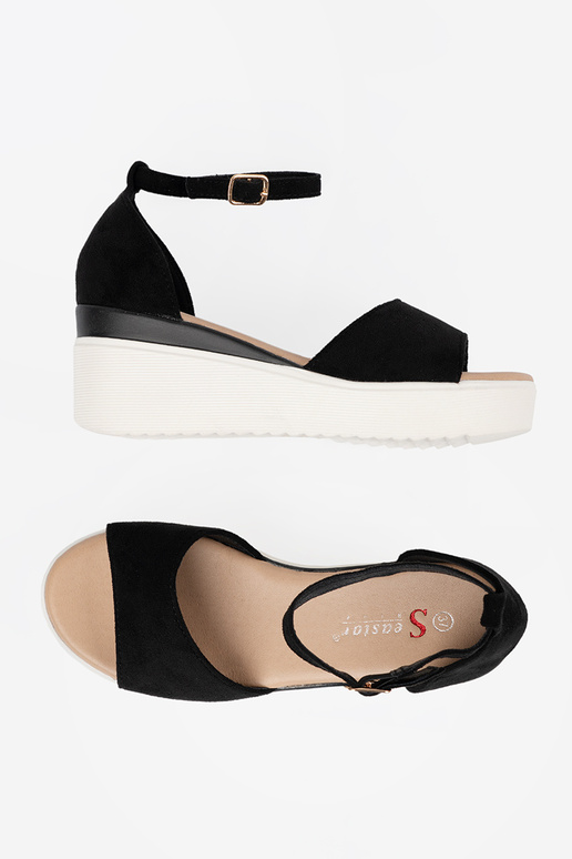 čierna sandále dámske na biela farbaj...