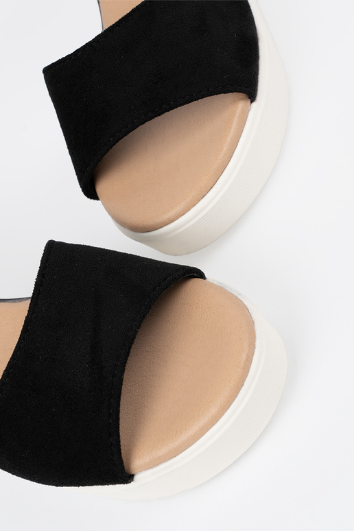 čierna sandále dámske na biela farbaj...