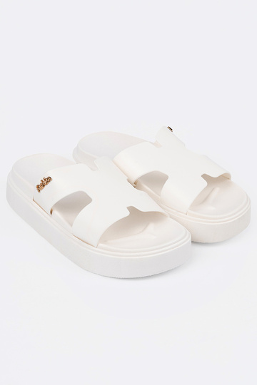 Papuče dámske biela farba s... 2