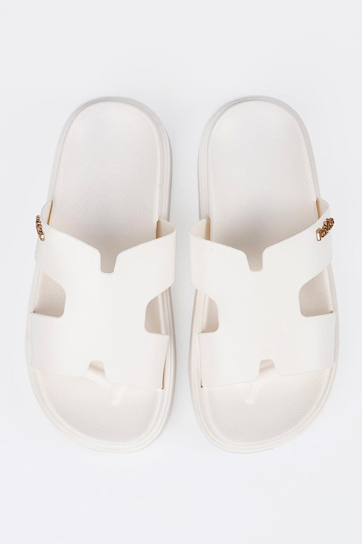 Papuče dámske biela farba s platformou Papuče dámske biela farba s platformou