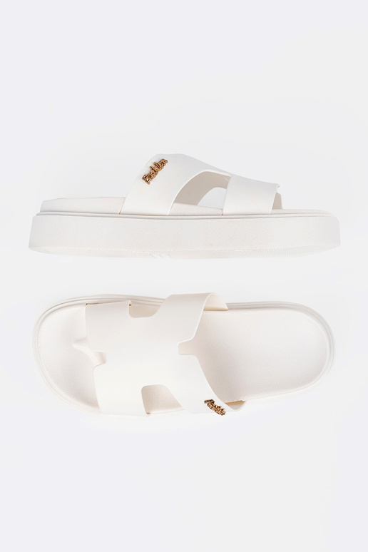 Papuče dámske biela farba s platformou Papuče dámske biela farba s platformou