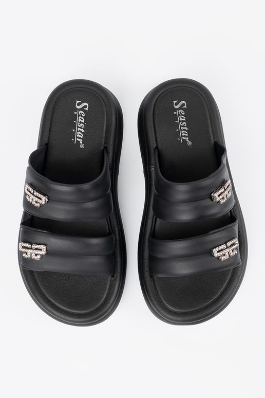 čierna papuče dámske s platformou čierna papuče dámske s platformou