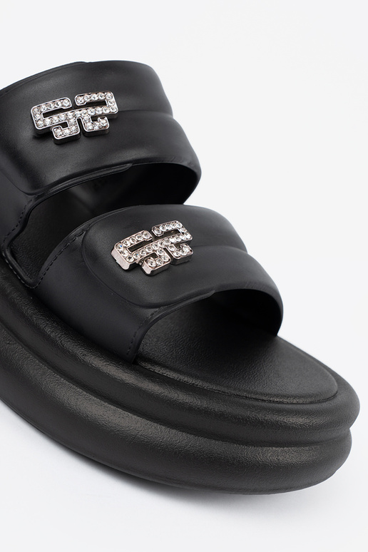 čierna papuče dámske s platformou čierna papuče dámske s platformou