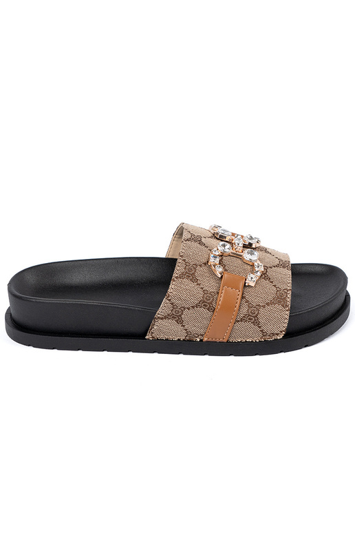 Čierna a-Hnedá farba papuče ze... Čierna a-Hnedá farba papuče ze...