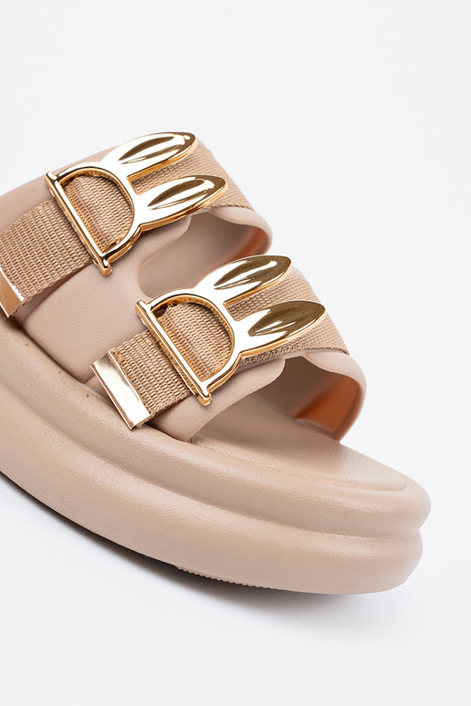 Piesková farba šľapky so zlatými...