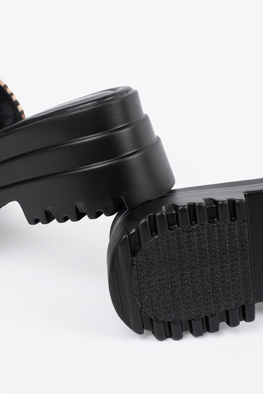 Papuče s platformou leopardí vzor