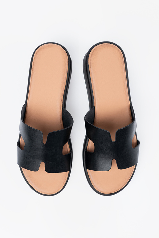 Čierne dámske šľapky s platformou Čierne dámske šľapky s platformou