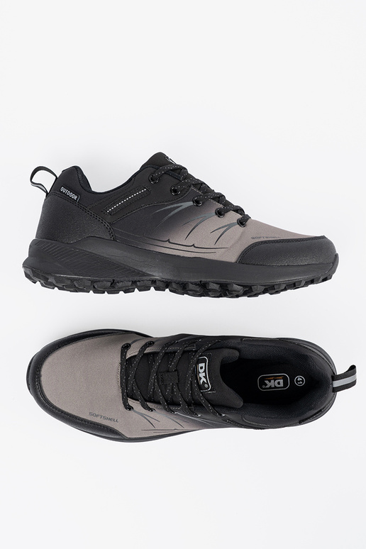 Trekingové topánky šedé s čiernymi...