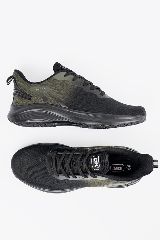 Čierne a zelené pánske športové topánky