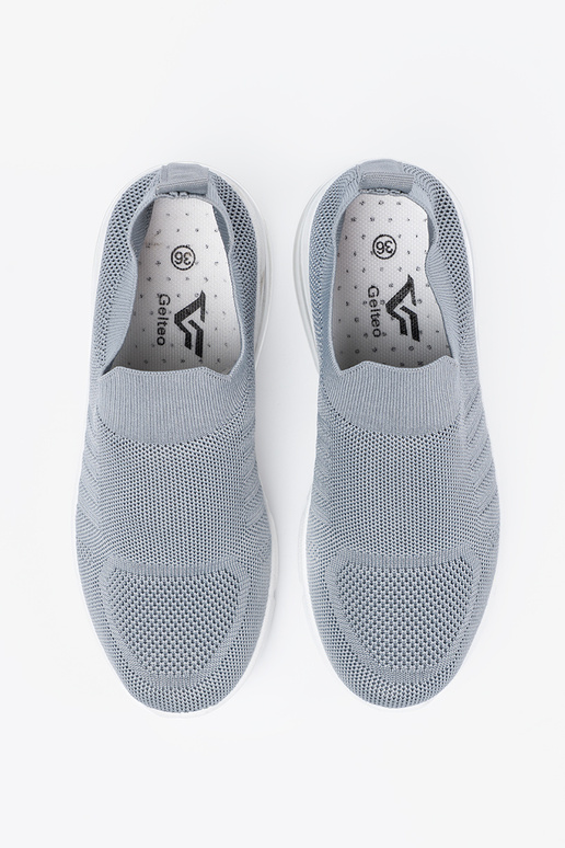 Šedé športové topánky s uzáverom Šedé športové topánky s uzáverom