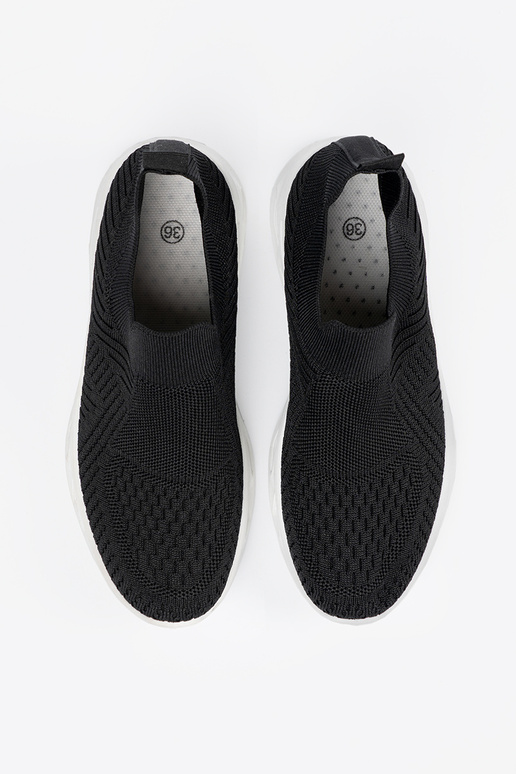 Čierne dámske športové topánky na zips