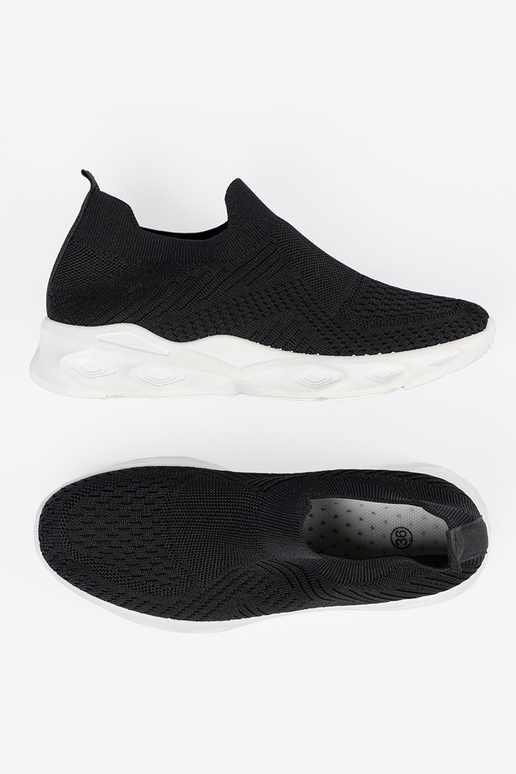 Čierne dámske športové topánky na zips