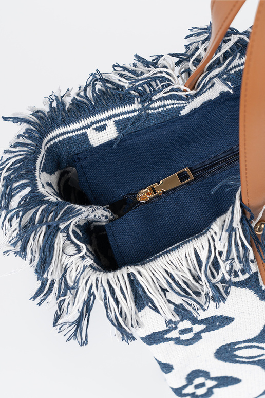 Plážová taška s strapcami na ramene