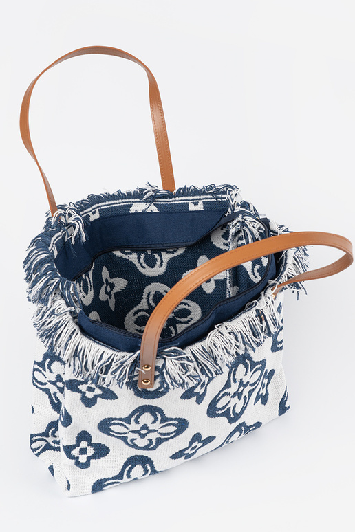 Plážová taška s strapcami na ramene