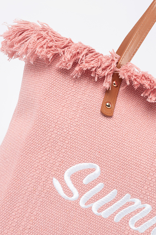 Ružová plážová taška