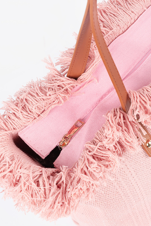 Ružová plážová taška