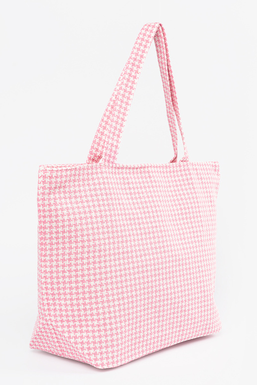 Plážová taška/taška s ružovo-bielym...