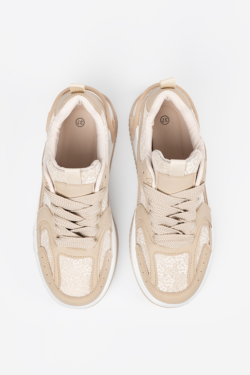 Béžové dámske voľnočasové topánky s... Béžové dámske voľnočasové topánky s...