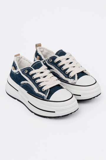 Tmavomodré dámske topánky s... 2