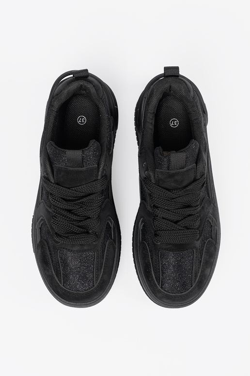 Čierne dámske voľnočasové topánky s... Čierne dámske voľnočasové topánky s...