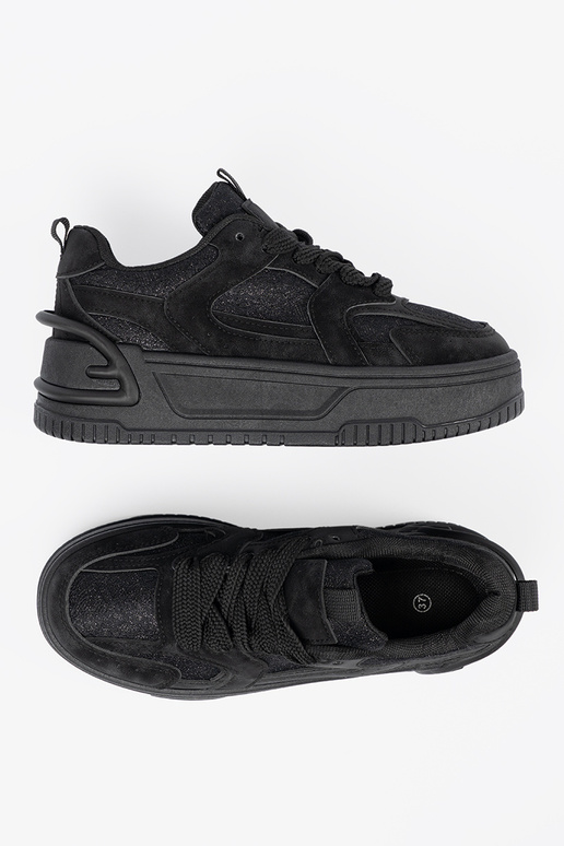 Čierne dámske voľnočasové topánky s... Čierne dámske voľnočasové topánky s...