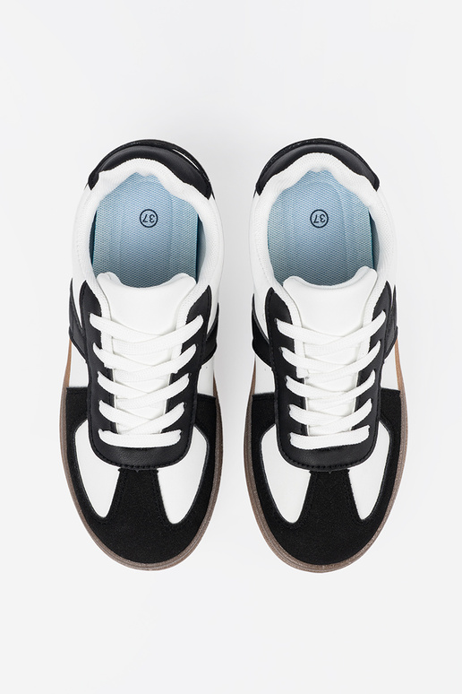 Čierno-biele športové topánky s...