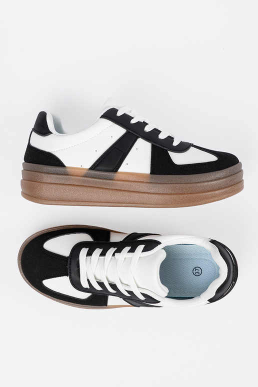 Čierno-biele športové topánky s...