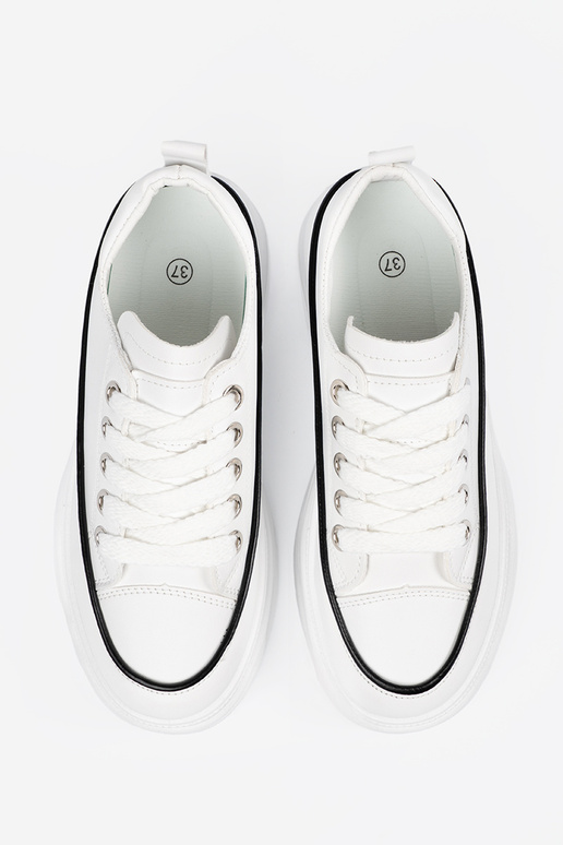 Biele dámske topánky s platformou