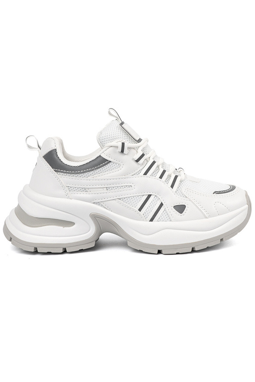 Biele dámske topánky na platforme