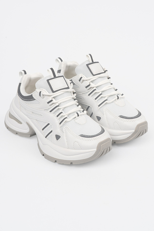 Biele dámske topánky na platforme