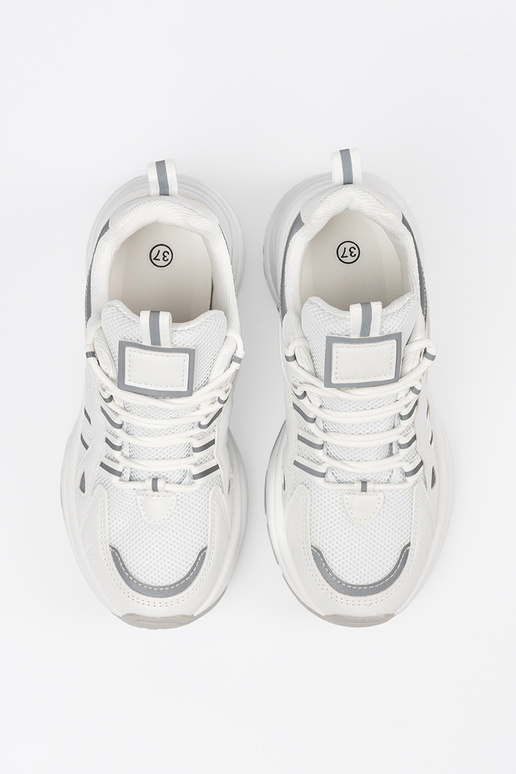 Biele dámske topánky na platforme