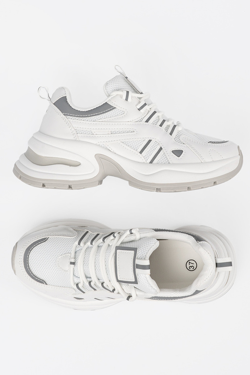 Biele dámske topánky na platforme