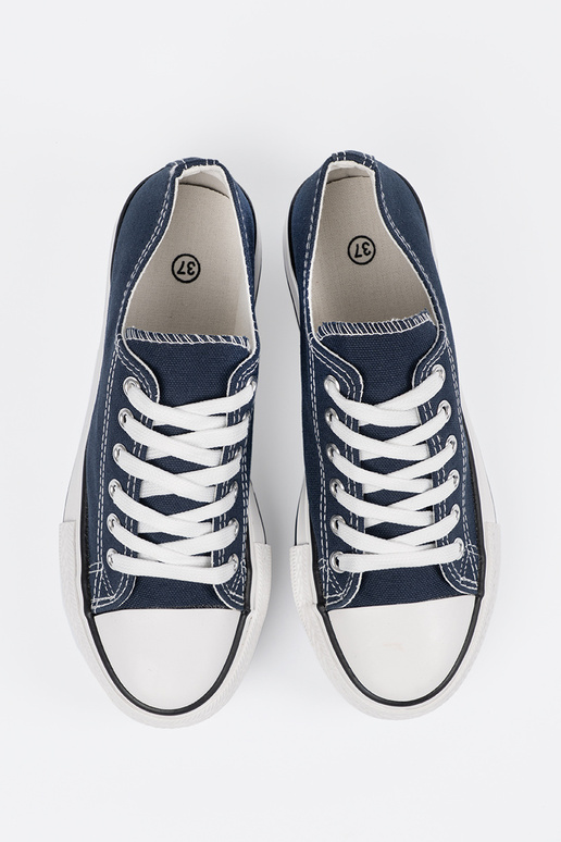 Modré dámske topánky s platformou