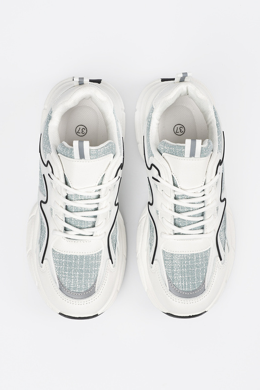 Bielo-zelené športové topánky so...